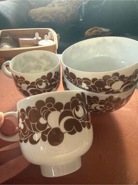 Vintage 1970s Rosenthal Cordial by Wolf Karnagel Tea Cups/Bowls Made in Germany